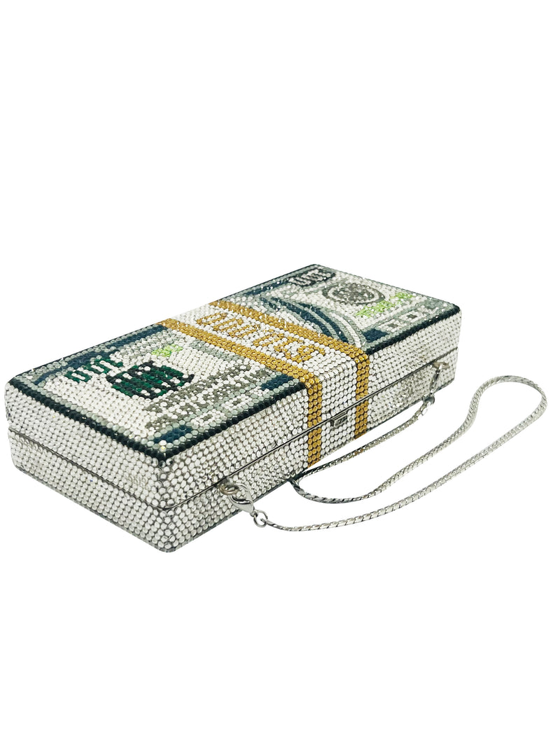 Crystal Dollar Clutch Bag - Bling Pockets