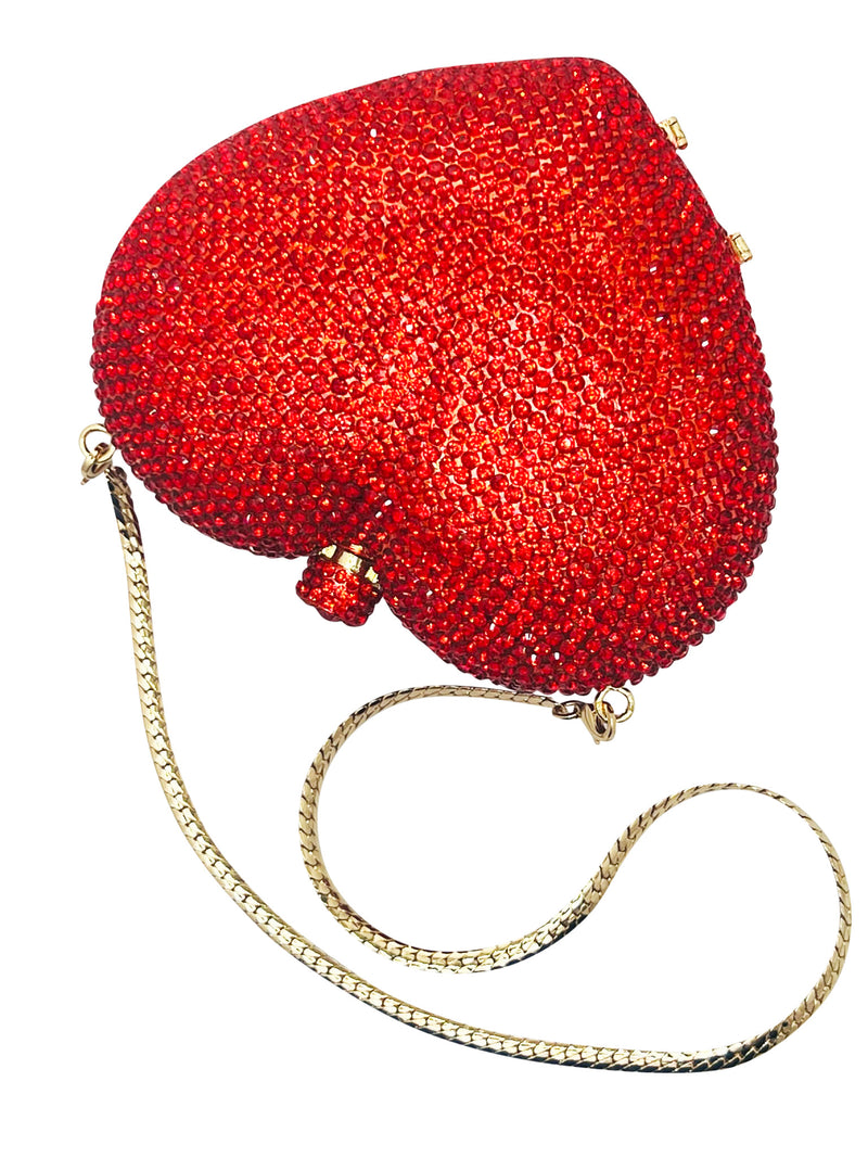 Crystal Hearts Clutch Bag - Bling Pockets