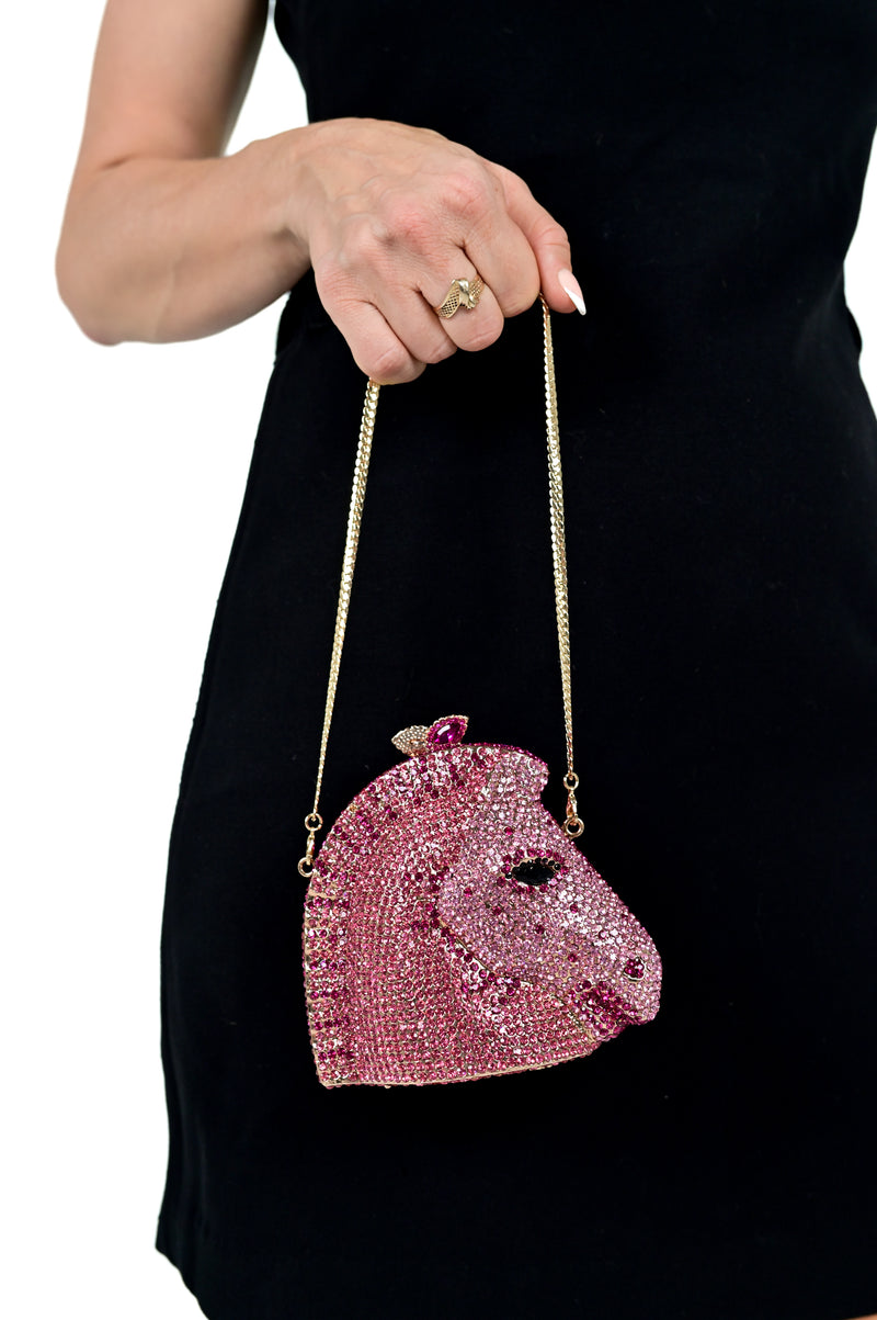 Crystal Horseheads Bag Clutch - Bling Pockets